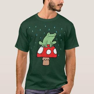 Rainy FrogToadstoolCottagecoreGoblincoreFairy  T-Shirt