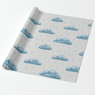 Rainy Gloomy Day Pattern Gift Wrapping Paper