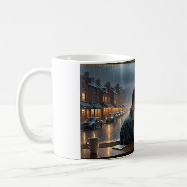 Rainy Love at the Window Mug (Left)