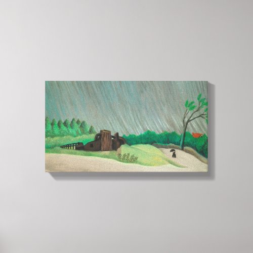 Rainy Morning Henri Rousseau Vintage Fine Art Canvas Print