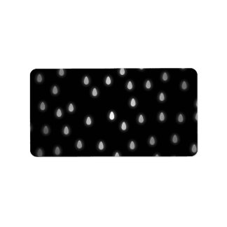 Rainy night sky. Black and Gray. Label