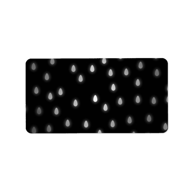 Rainy night sky. Black and Gray. Label (Front)