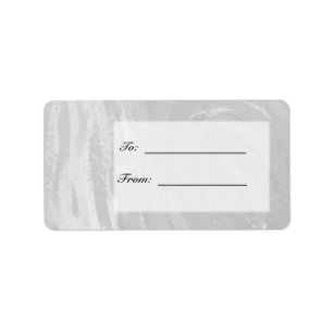 Rainy Sky Gray and Black Monogram Label