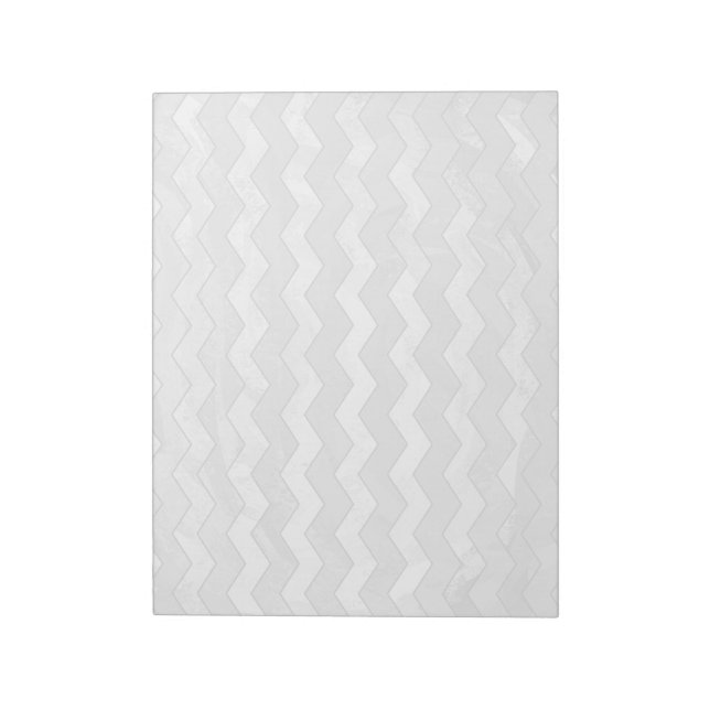 Rainy Sky Gray Chevron Pattern Notepad (Rotated)