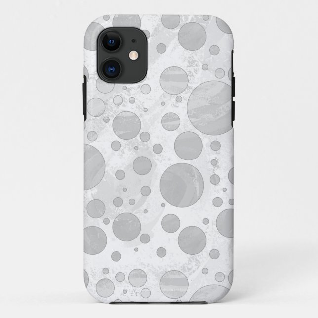 Rainy Sky Gray Polka Dots Case-Mate iPhone Case (Back)