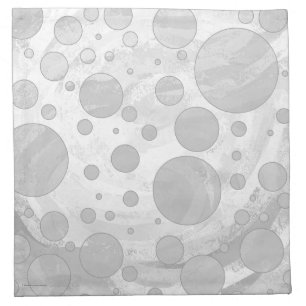 Rainy Sky Gray Polka Dots Cloth Napkin