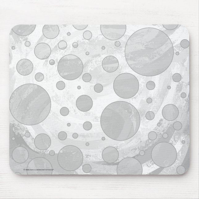 Rainy Sky Gray Polka Dots Mouse Pad (Front)