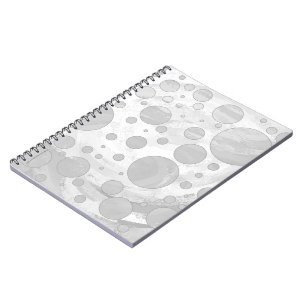 Rainy Sky Gray Polka Dots Notebook