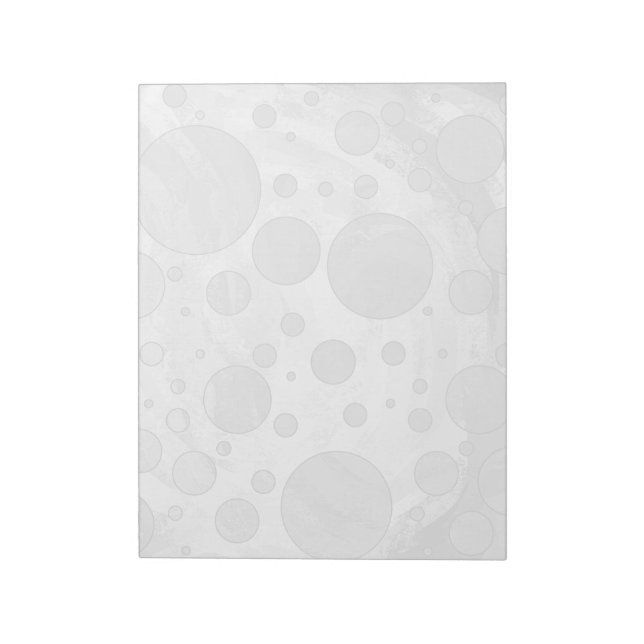 Rainy Sky Gray Polka Dots Notepad (Rotated)