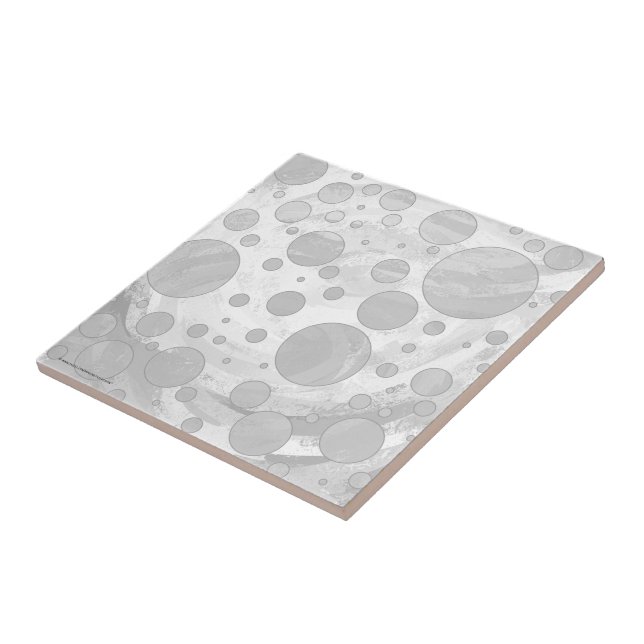 Rainy Sky Gray Polka Dots Tile (Side)