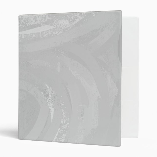 Rainy Sky Gray Swirl 3 Ring Binder (Front/Inside)