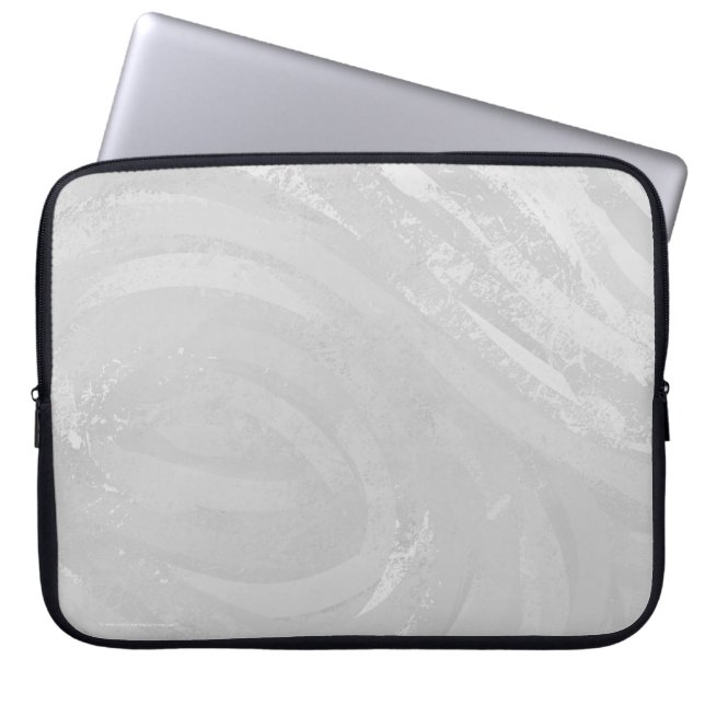 Rainy Sky Gray Swirl Laptop Sleeve (Front)