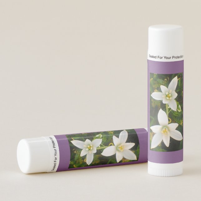 Rainy Spring White Flowering Lip Balm (Front)