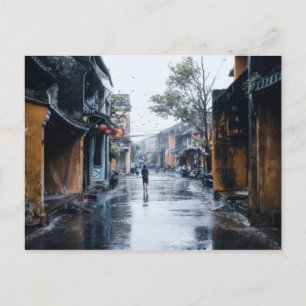 Rainy Streets of Vietnam Postcard