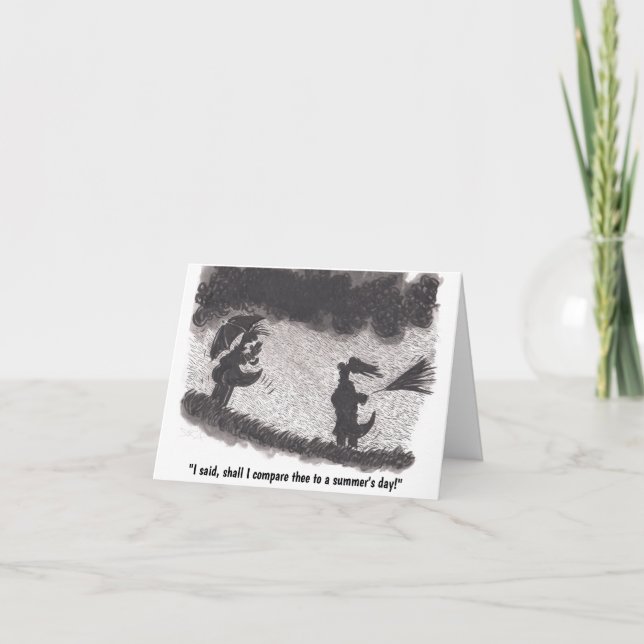 Rainy Summer's Day Birthday Card (Front)