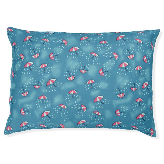 Rainy Weather Funny Umbrellas Pet Bed (Front)