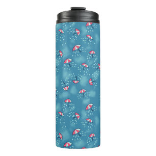 Rainy Weather Funny Umbrellas Thermal Tumbler