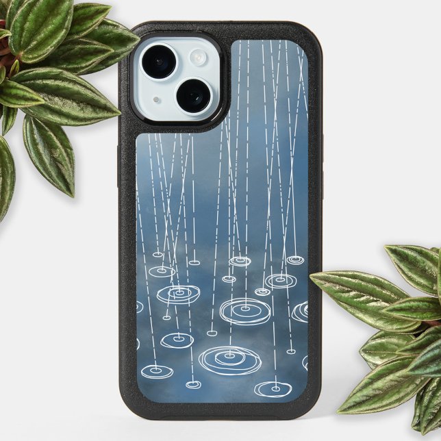 Rainy Weather iPhone 15 Case (Rainy weather fun cell phone case)