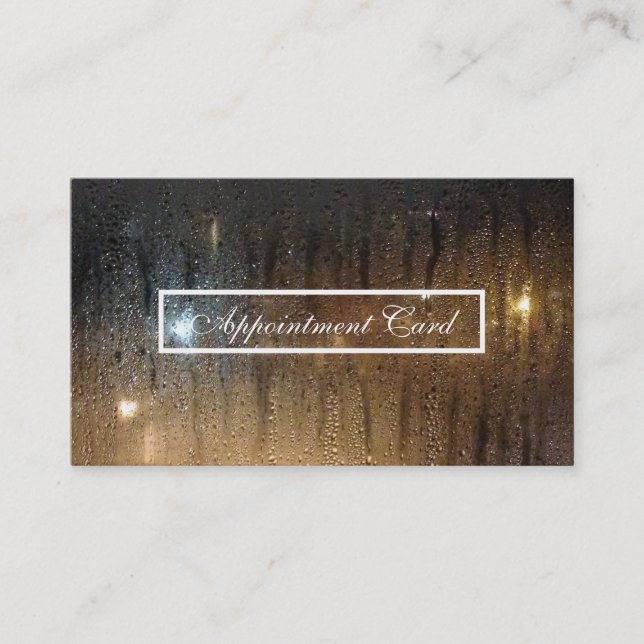 rainy window appointment reminder card (Front)