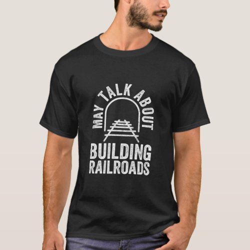 Rairoad Engine And Railroader Railroad Worker  T_Shirt