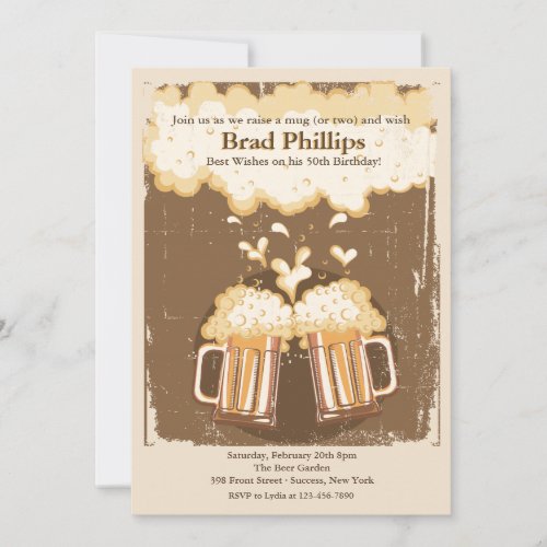 Raise a Glass of Beer Invitation