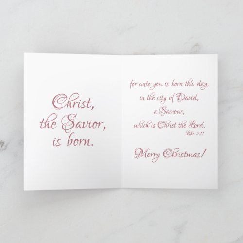 Raise a Hallelujah Christ is Born Christmas Holiday Card