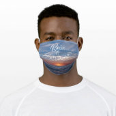 Raise a Hallelujah with Ocean Sunrise Adult Cloth Face Mask (Worn)