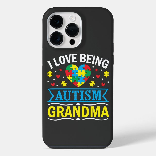 raise awareness about autism, Proud autism grandma iPhone Case (Back)