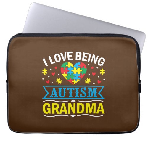 raise awareness about autism Proud autism grandma Laptop Sleeve