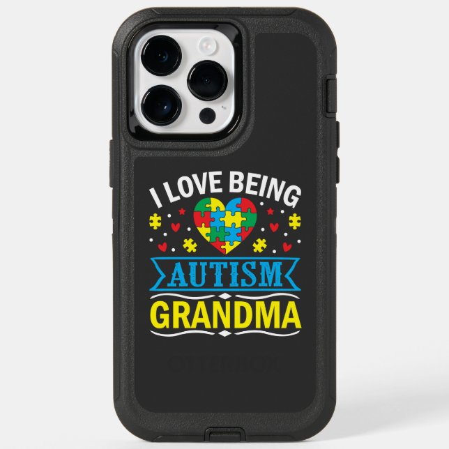 raise awareness about autism, Proud autism grandma Otterbox iPhone Case (Back)