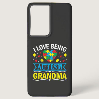 raise awareness about autism, Proud autism grandma Samsung Galaxy S21 Ultra Case