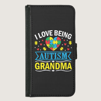 raise awareness about autism, Proud autism grandma Samsung Galaxy S5 Wallet Case