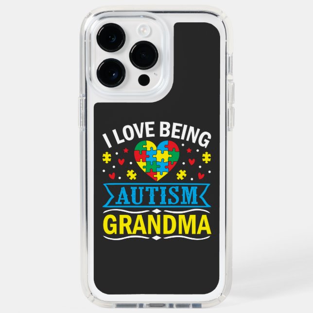 raise awareness about autism, Proud autism grandma Speck iPhone Case (Front)