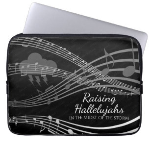 RAISE HALLELUJAHS Personalized Black Laptop Sleeve