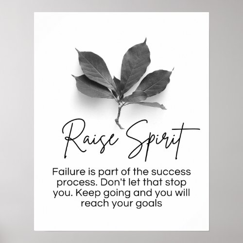 Raise Spirit motivation quotes Poster