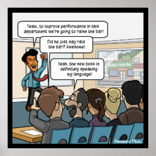 Raise the Bar Funny Poster