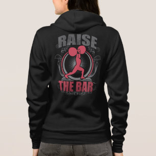 Raise The Bar - Women's Weightlifting Motivational Hoodie