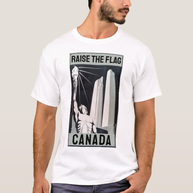 Raise The Flag Canada Memorial T-Shirt (Front)