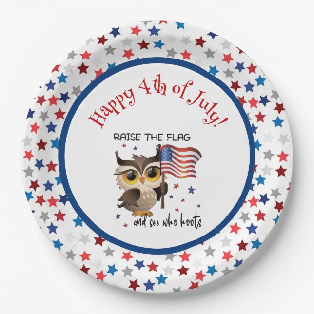 Raise the flag paper plates (Front)