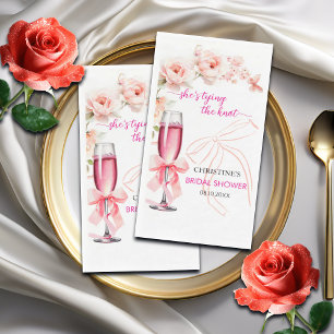 Raise the Glass She's Tying The Knot Bridal Shower Paper Guest Towels