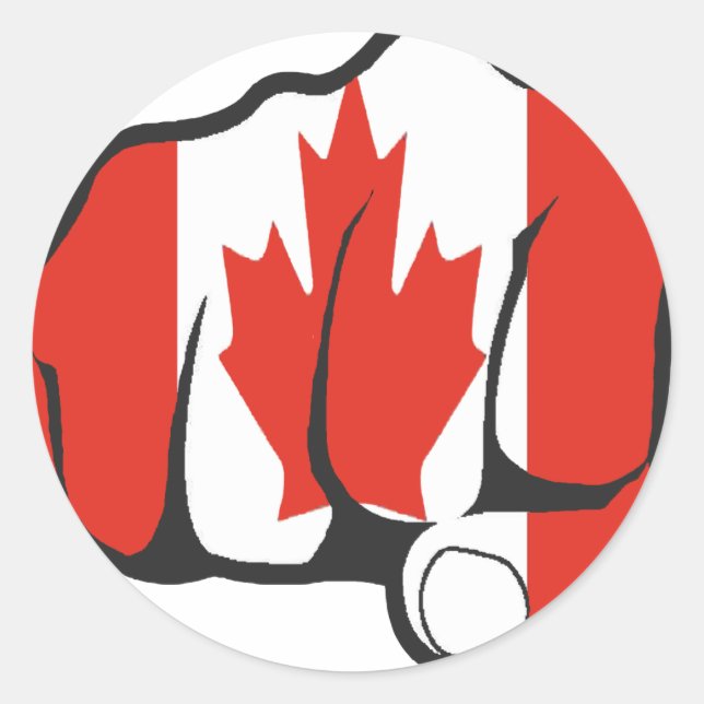 Raise Yer Fist CANADA Classic Round Sticker (Front)