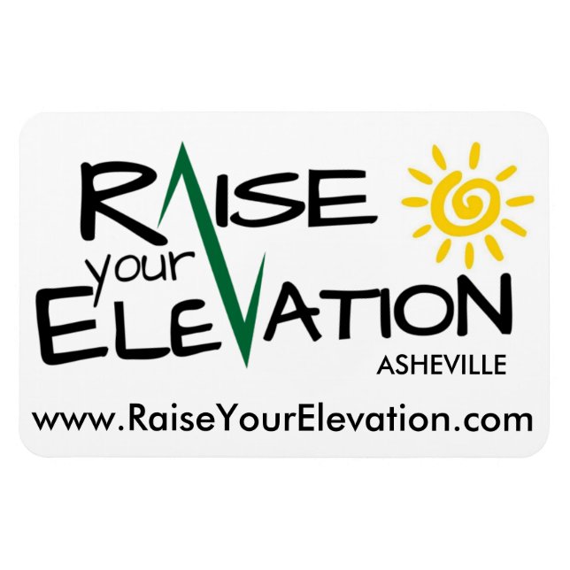 Raise Your Elevation Asheville - Car Magnet (Horizontal)
