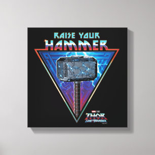 Raise Your Hammer - Mjölnir Graphic Canvas Print