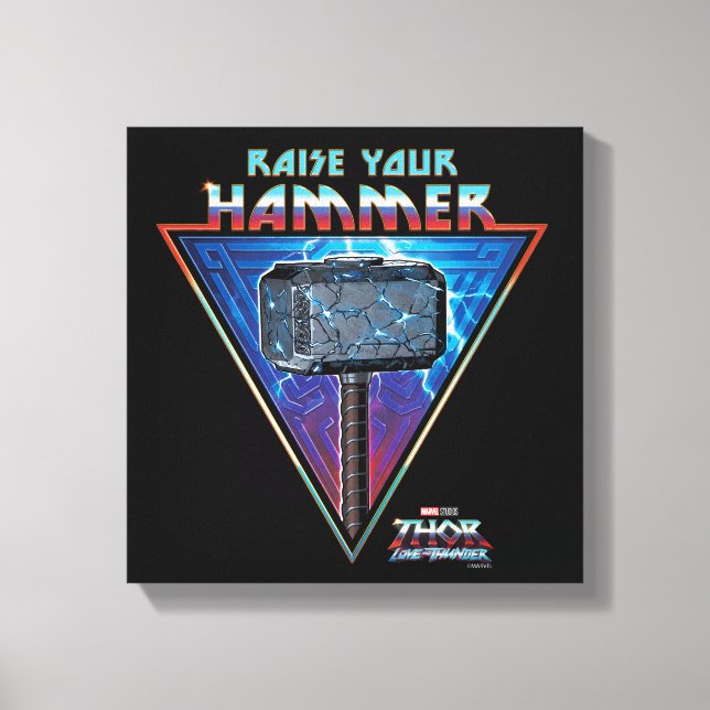 Raise Your Hammer - Mjölnir Graphic Canvas Print (Front)