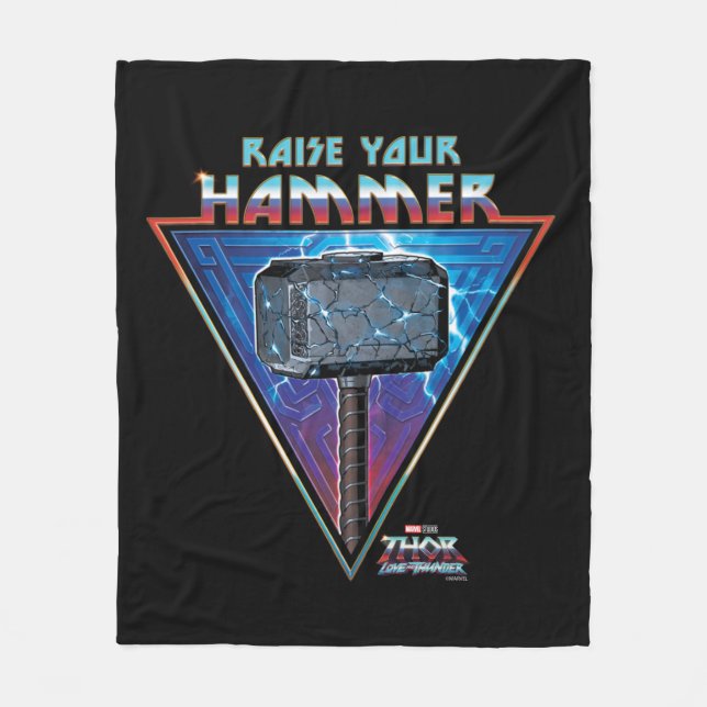 Raise Your Hammer - Mjölnir Graphic Fleece Blanket (Front)