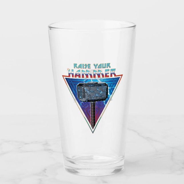 Raise Your Hammer - Mjölnir Graphic Glass (Front)