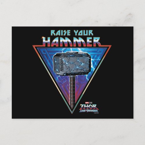 Raise Your Hammer _ Mjlnir Graphic Postcard