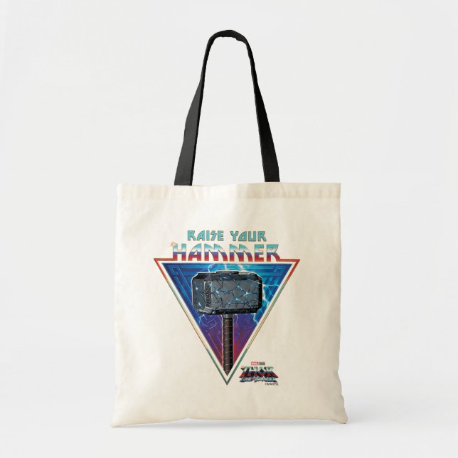 Raise Your Hammer - Mjölnir Graphic Tote Bag (Front)