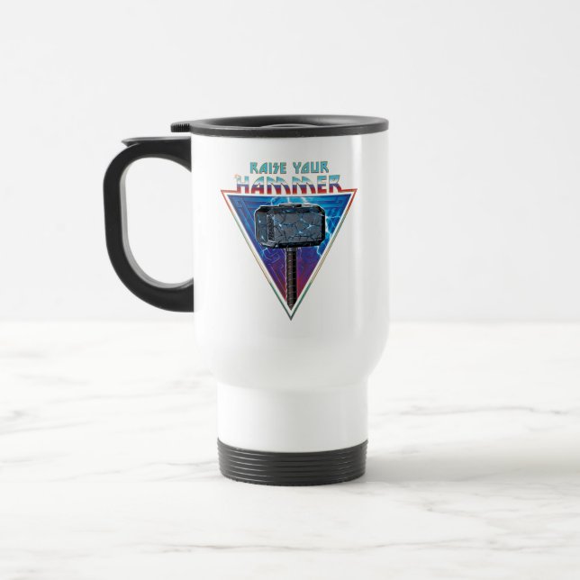 Raise Your Hammer - Mjölnir Graphic Travel Mug (Left)