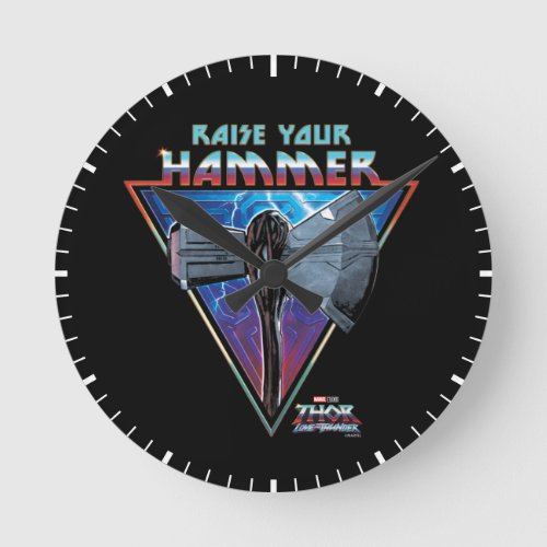 Raise Your Hammer _ Stormbreaker Graphic Round Clock